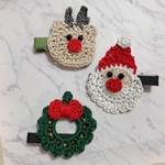 クリスマスセット　サンタクリップ　Xmas ベビーヘアクリップ　ベビークリップ