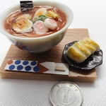 ミニチュアフード   ラーメン　餃子　箸　1セット