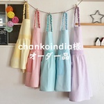 【chankoindia様オーダー品】一人で着られる☆シンプル＆可愛いキッズ 子供エプロン＆三角巾 ２点セット
