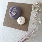 刺繍ブローチ　2個セット