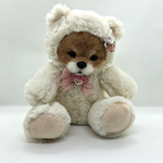 くまの着ぐるみ豆柴ちゃん　羊毛フェルト　お顔植毛あり　ぬいぐるみ　テディベア　柴犬　犬　オーダー可