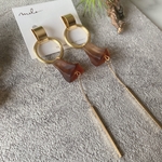 ゴールドフープチェーンピアス