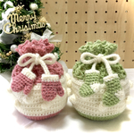 【再販多数】＊＊受注制作＊＊【2個1100円・3個1500円お得なセット販売中】❄️冬のミニ巾着❄️ミトンor靴下or星のミニチュアモチーフ付き/レッド/グリーン/イエロー