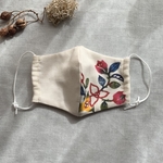 ⭐︎さんごの花さま専用⭐︎【送料無料】手染め紅型の手作り立体マスク/ブブーゲンビレア/生成り