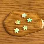 封入用 桜 5個setピンク緑 ハイオパカット ハイブリッドオパールのカット品