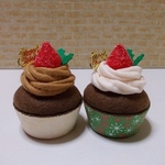 クリスマス☆カップケーキ2個セット【B】☆フェルトスイーツBOX