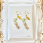 送料無料☆くすみピンクのお花のピアス/イヤリング