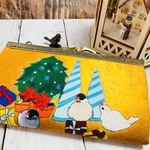 【mokasinn様専用ページ】【冬（12月）限定販売】文鳥たちのクリスマス・ショルダー付き長財布*20201201