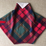 猫服　冬用　チェック赤