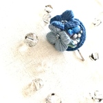 【立体刺繍】紫陽花のポニーフック(空) 