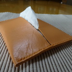 革のポケットティッシュケース　W-2