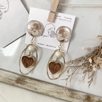 twist ring fur heart charm brown
