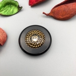 レトロ感のある大きなマーブルボタン3cm