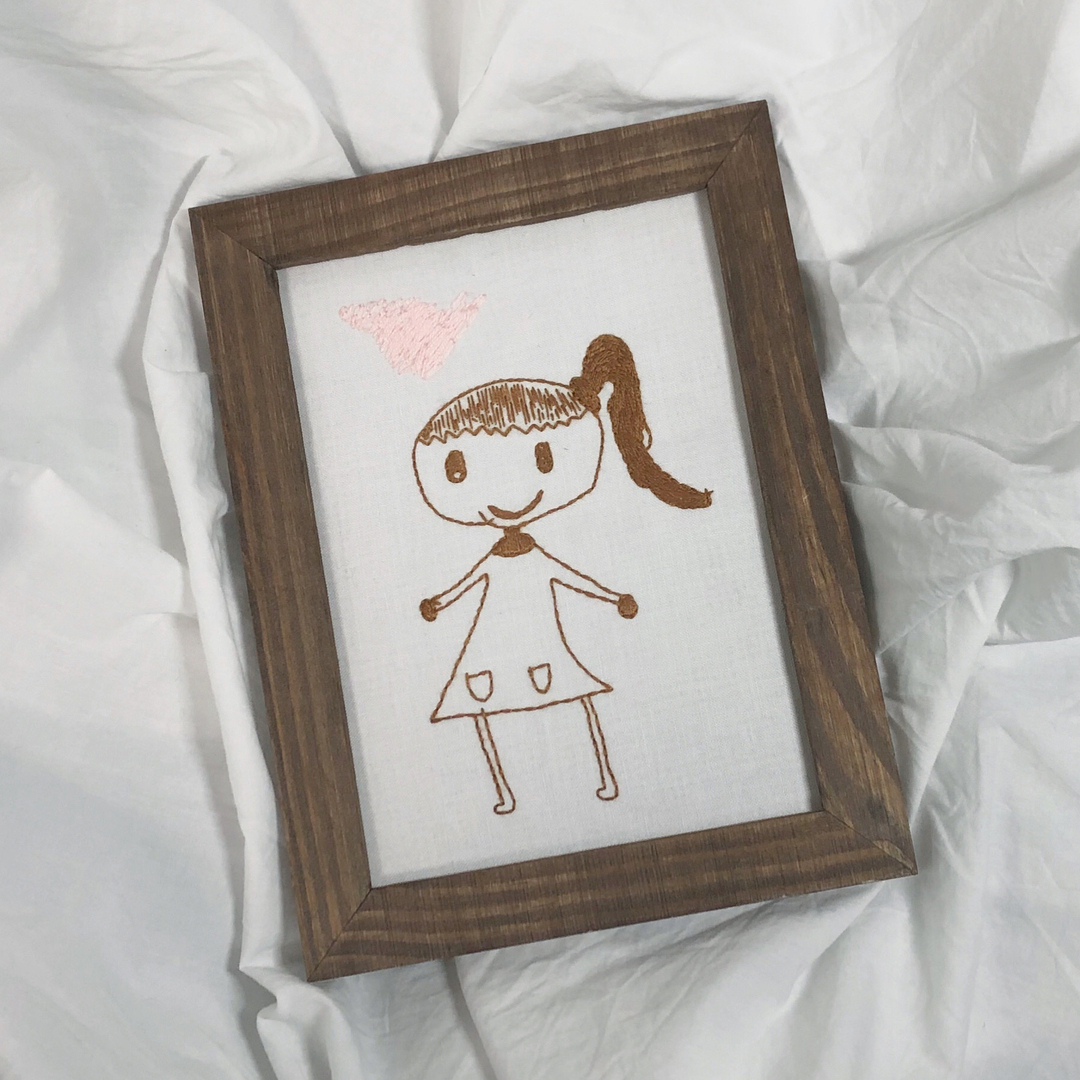 子供の絵刺繍 こどもの絵刺繍 落書き刺繍 刺繍 手刺繍 ハンドメイド