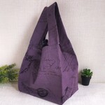 エコバッグ  布　パープル　コンビニ   折りたたみ    小さめ