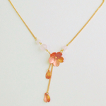 【再販・受注制作】桜とローズクォーツのネックレス