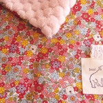 再販ハンドメイド*ぽこぽこワッフルボアブランケット*flower白クマ