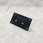 送料無料✴︎3.6mm♡極小‼︎ クリア オーロラ ピンク♡ガラスの樹脂ピアス