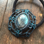 蒼く澄んだ冬の海なヘアゴム -ラブラドライト