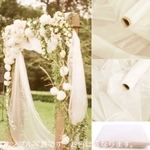 クリスタル オーガンジー 5m 【46cm×5m】キラキラ チュール ハンドメイド材料 結婚式 装飾 素材 布 生地 レース ウェルカムチュール 