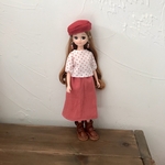 リカちゃん服　ドットのコーデ