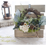 ハーフミニリース◇ドライフラワー　アイボリー　ナチュラル　