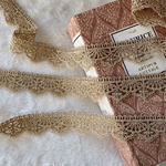 ＊再入荷＊1m 豪華 金糸 花 フラワー 刺繍 レース ブレード ゴールド BK201121 ハンドメイド 手芸 素材 材料