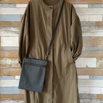グレー / デニム サコッシュ / 長財布 ポシェット