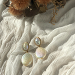 オーロラ カラー パール 大ぶりイヤリング/ピアス