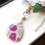 北欧風ペンダント♡ぶどう色とグレイ