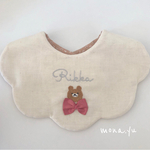お名前刺繍　レディーくまさん　もくもくスタイ