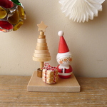 クリスマスの置物　「サンタとツリー」A