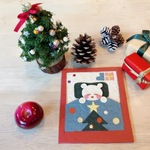 クリスマスカード　おやすみベア　*。+゜:*☆クリスマスカード, グリーティングカード, メッセージカード,フェアトレード,大人,くま,かわいい,フィリピン,アクセス