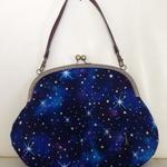 宇宙　がまぐちバッグ