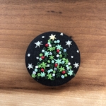 ビーズ刺繍 ツリー（ヘアゴム/ブローチ）
