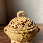 仏具　木彫　香炉　ツゲ