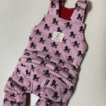 犬服　★ オーバーオール　プードル柄　★あったか犬服　★オーダーメイド犬服　★ ペア犬服　★お揃い　★ サロペット