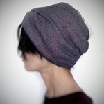 ターバンなヘアバンド　グレーニットワイド