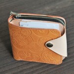 ペリカン二つ折り財布(黄茶)