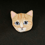 猫ちゃんの刺繍ブローチ【送料無料】