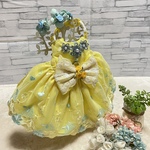 イエローレースのドレス