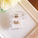 【送料無料】スワロフスキー✨パール付きバタフライリング💍グルーデコ　クリスタル　シルバー　