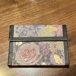 おすそ分けミニ蛇腹ファイル　金箔フラワー柄　カードケース
