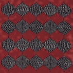 風呂敷　ふろしき　芹沢銈介　立涌幾何文　赤茶　綿100％　70cm×70cm
