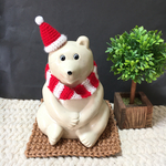 【再販】しろくま貯金箱 クリスマスコスチューム