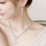 【is11】ウェディング アクセサリー  セット イヤリング　ブライダル　シルバー　