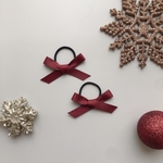 クリスマス　リボンヘアゴム2つセット