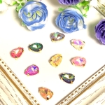 14個選べる7×10mm ドロップミルキーオーロラ