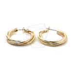 ERG-1450-G【2個入り】ツイストUシェイプピアス,Twisted U Shape Post Earrings