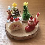 ミニチュア クリスマスロールケーキセット